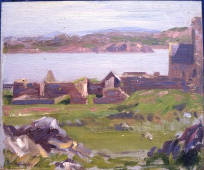 The Ruins of Iona Abbey (olje på lerret) av Francis Campbell Boileau Cadell