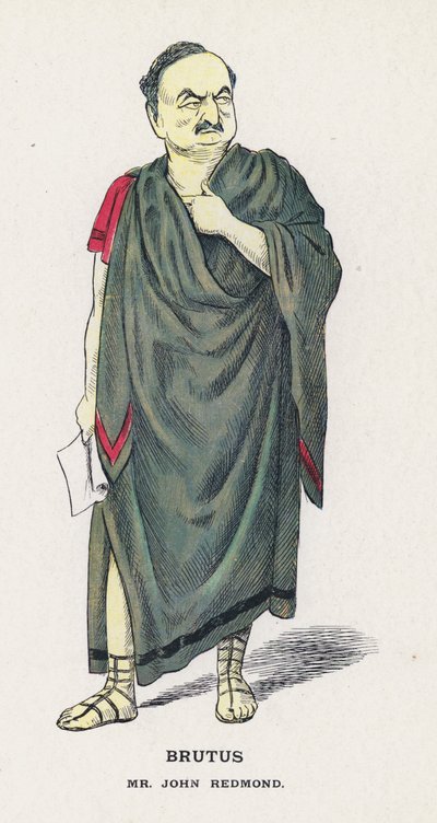 Brutus, Mr John Redmond (farge litho) av Francis Carruthers Gould