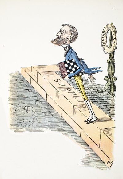 Stor F, illustrasjon fra The Struwwelpeter Alphabet, vers av Harold Begbie (1871–1929) av Francis Carruthers Gould
