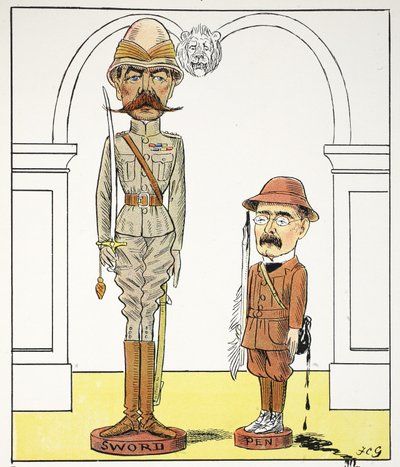K, k, illustrasjon fra The Struwwelpeter Alphabet, vers av Harold Begbie (1871–1929) av Francis Carruthers Gould