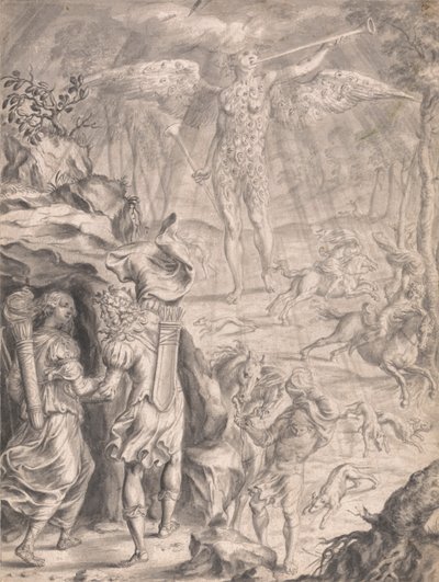 Dido og Aeneas ly i en hule av Francis Cleyn