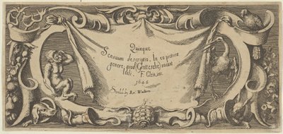 Tittelplate, fra Five Senses Five Senses, ca. 1655 av Francis Cleyn