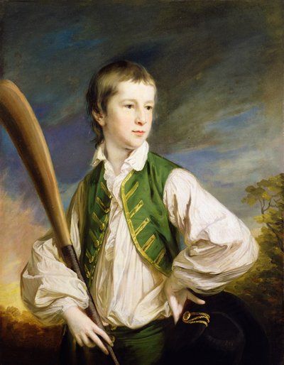 Charles Collyer som gutt, med et cricketballtre av Francis Cotes