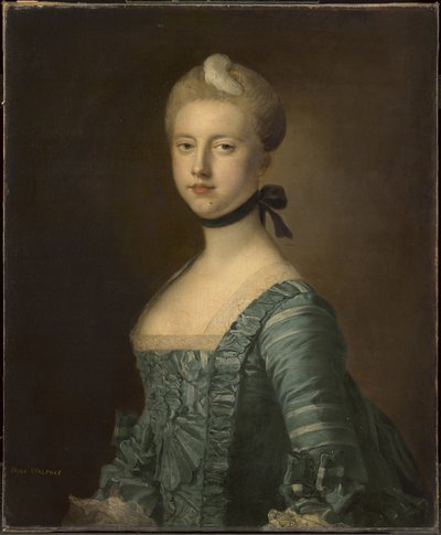 Frøken C. Walpole, senere grevinne Dysart (én av et par) av Francis Cotes