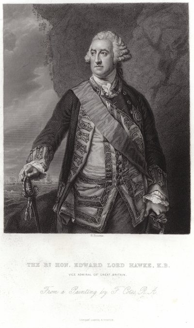 Portrett av Edward, Lord Hawke av Francis Cotes