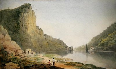 The Avon Gorge (akvarell på papir) av Francis Danby