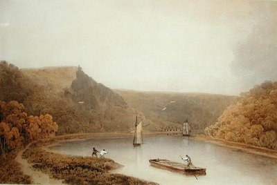 Avon Gorge nær Bristol (akvarell på papir) av Francis Danby