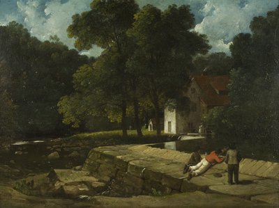 The Snuff Mill, Stapleton, ca. 1822 (olje om bord) av Francis Danby