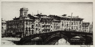 Middle Bridge, Pisa av Francis Dodd
