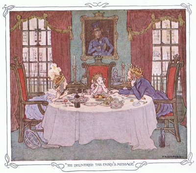 Han overbrakte feens budskap, fra The Magic Fishbone, utgivelsessted av Warne amp; Co, ca. 1940 (fargelitografi) av Francis Donkin Bedford