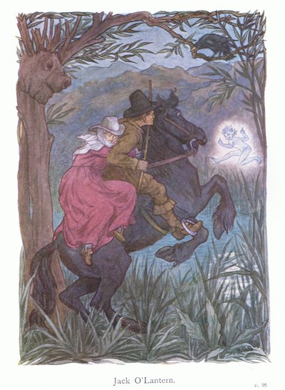 Jack O#39; Lantern (fargelitografi) av Francis Donkin Bedford