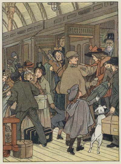 London: London Terminus (fargelitografi) av Francis Donkin Bedford
