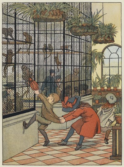 London: Apehuset (fargelitografi) av Francis Donkin Bedford