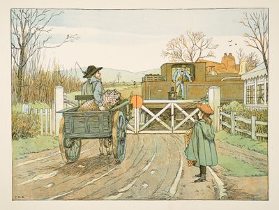 Lokomotivføreren, fra Fire og tjue arbeidere, utgitt 1900 (fargelitografi) av Francis Donkin Bedford