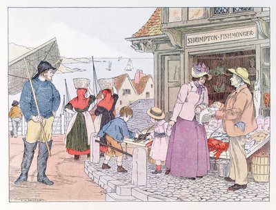 Fiskehandleren, fra «Butikkboken» av Francis Donkin Bedford