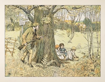 Viltvokteren, fra Fire og tjue arbeidere, utgitt 1900 (fargelitografi) av Francis Donkin Bedford