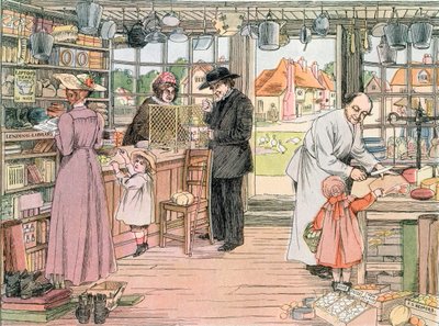The General Store, 1899. Fra The Book of Shops, 1899 av Francis Donkin Bedford