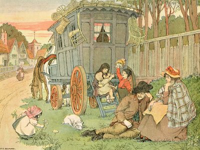 Sigøynerkaravanen, fra «Butikkboken» av Francis Donkin Bedford