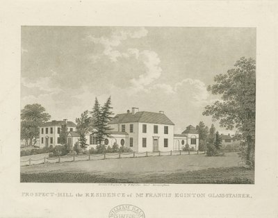 Soho - Francis Egintons hus: akvatintgravering, nd [c 1798] (trykk) av Francis Eginton