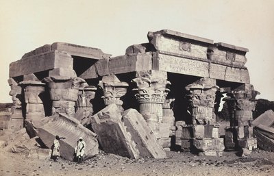"Egypt og Palestina": ruinene av templet til Sobek og Haroeris fra Kom Ombo, Øvre Egypt av Francis Frith