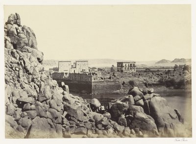 Utsikt over sørsiden av øya Philae Sørenden av øya Philae (tittel på objekt) av Francis Frith