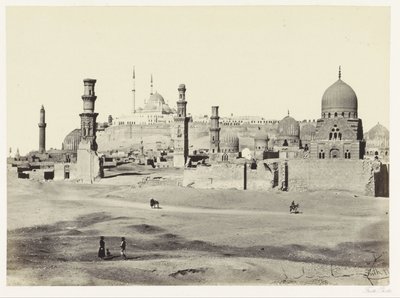 Utsikt over den sørlige delen av nekropolisen i Kairo Graver på den sørlige kirkegården. FirstView. (tittel på objekt) av Francis Frith