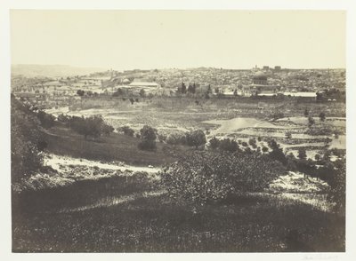Jerusalem, fra Oljeberget, nr. 1, 1857. av Francis Frith