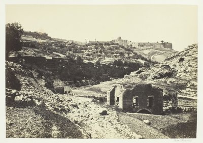 Jerusalem fra muren til En-Rogel, 1857. av Francis Frith
