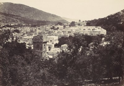 Nablous, Den gamle Sikem, 1857. av Francis Frith