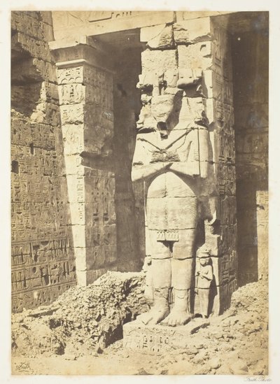 Osirid fyllstoffer på Medinate-Haboo, ca. 1857. av Francis Frith
