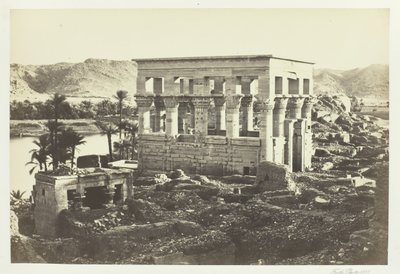 Pharoahs seng, Philæ, fra det store tempelet, 1857. av Francis Frith