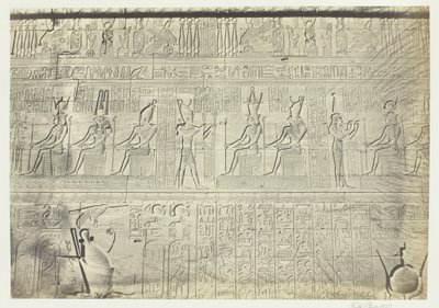 Skulpturer fra ytterveggen, Dendera, 1857. av Francis Frith