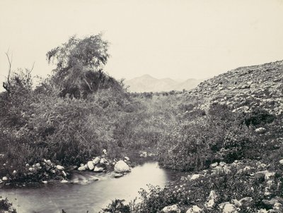 Fontenen til Jerico og det sannsynlige stedet for byen, ca. 1857. av Francis Frith