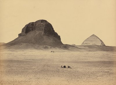 Dahshur-pyramidene fra øst av Francis Frith