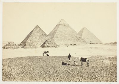Pyramidene i El Geezeh, fra sørvest av Francis Frith