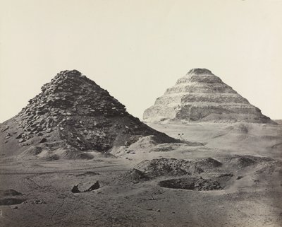 Pyramidene i Saqqara, fra nordøst av Francis Frith