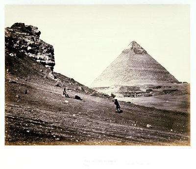 Den andre pyramiden, fra sørøst av Francis Frith