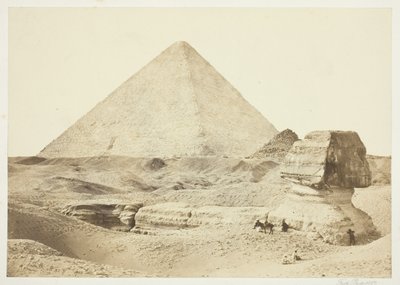 Sphynxen og den store pyramiden av Francis Frith