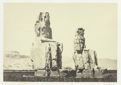 Statuene av Memnon, Thebensletten, 1857. av Francis Frith