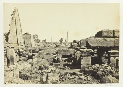 Utsikt ved Karnac, fra granittpylonen, 1857. av Francis Frith
