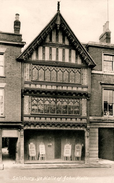 John Halle Hall, Salisbury, Wiltshire, tidlig på 1900-tallet. av Frith and Co