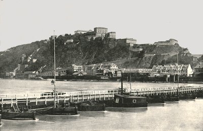 Festningen Ehrenbreitstein ved Rhinen, Tyskland, 1895. av Frith and Co