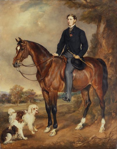 Et ridesportrett av Seymour Sydney Hyde 6. jarl av Harrington (olje på lerret) av Francis Grant