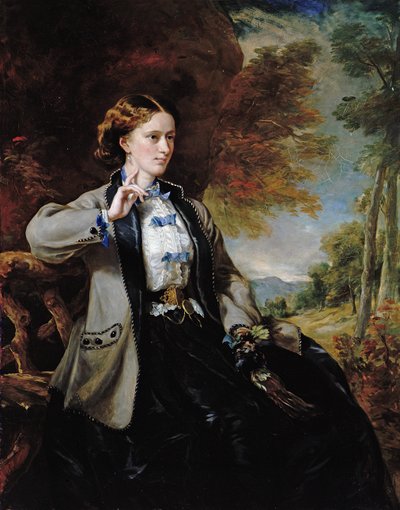 Portrett av Hon. Mrs Meynell-Ingram (olje på lerret) av Francis Grant