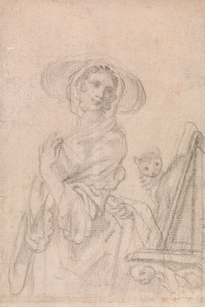 En studie for "Seing - La Vue" (En av de fem sansene) av Francis Hayman