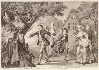 Blind-Mans Buff, gravert av Remi Parr (fl.1723-50) av Francis Hayman