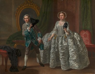 David Garrick og Mrs. Pritchard i Benjamin Hoadleys "The Suspicious Husband" av Francis Hayman