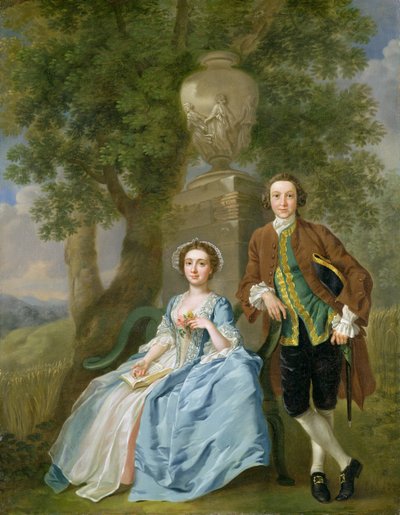 Portrett av George og Margaret Rogers, ca. 1748-50 (se også 111971) av Francis Hayman
