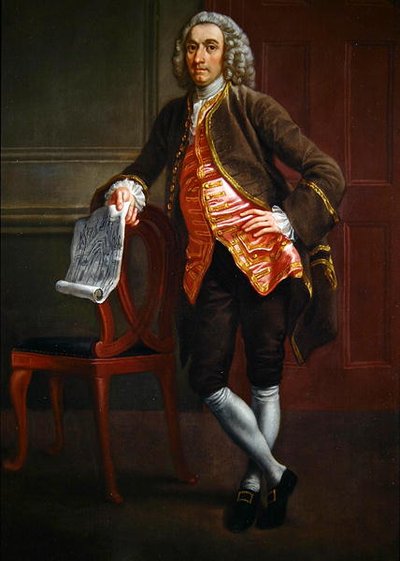 Portrett av et medlem av St. John-familien (olje på lerret) av Francis Hayman