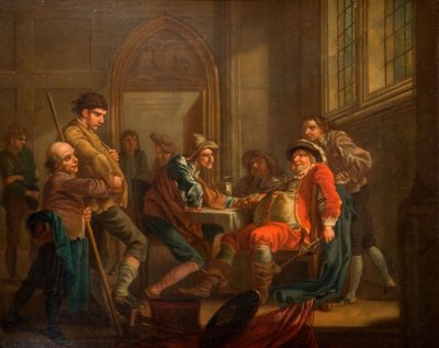 Sir John Falstaff Raising Recruits, 1765. av Francis Hayman